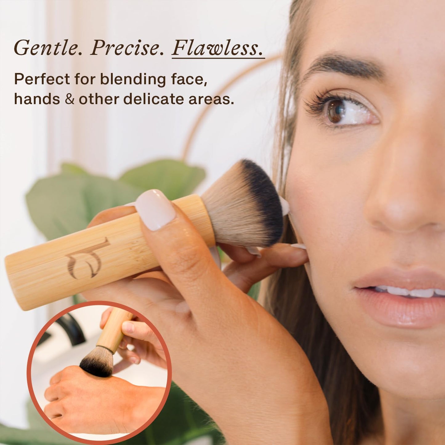 Bronzer Brush for Face - Kabuki Brush for Powder Foundation Powder Brush for Loose Powder - Liquid Foundation Brush for Face Makeup Brush - Foundation Blending Brush