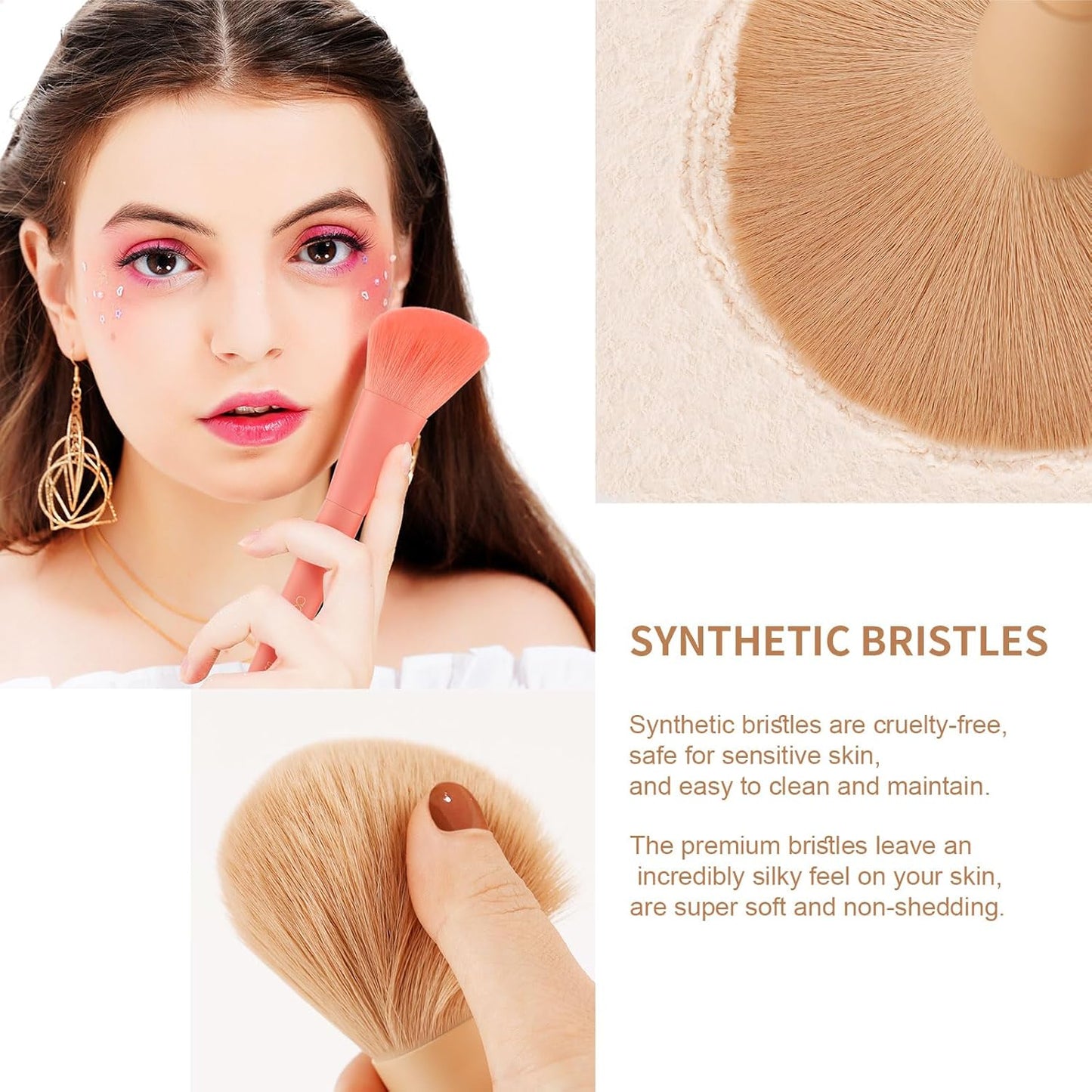 Makeup Brushes Set 17Pcs Morandi Makeup Brushes with Makeup Bag and Makeup Sponge and Brush Protector Professional Face Powder Foundation Eye Shadow Concealers Brush Kit Gift Box