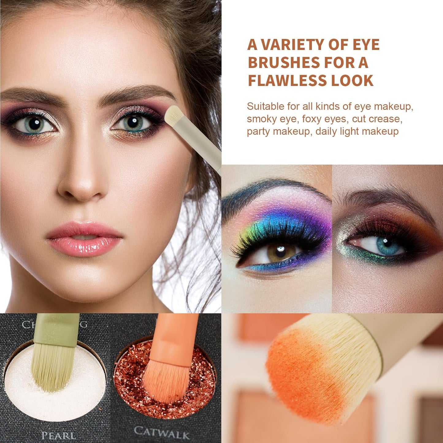 Makeup Brushes Set 17Pcs Morandi Makeup Brushes with Makeup Bag and Makeup Sponge and Brush Protector Professional Face Powder Foundation Eye Shadow Concealers Brush Kit Gift Box