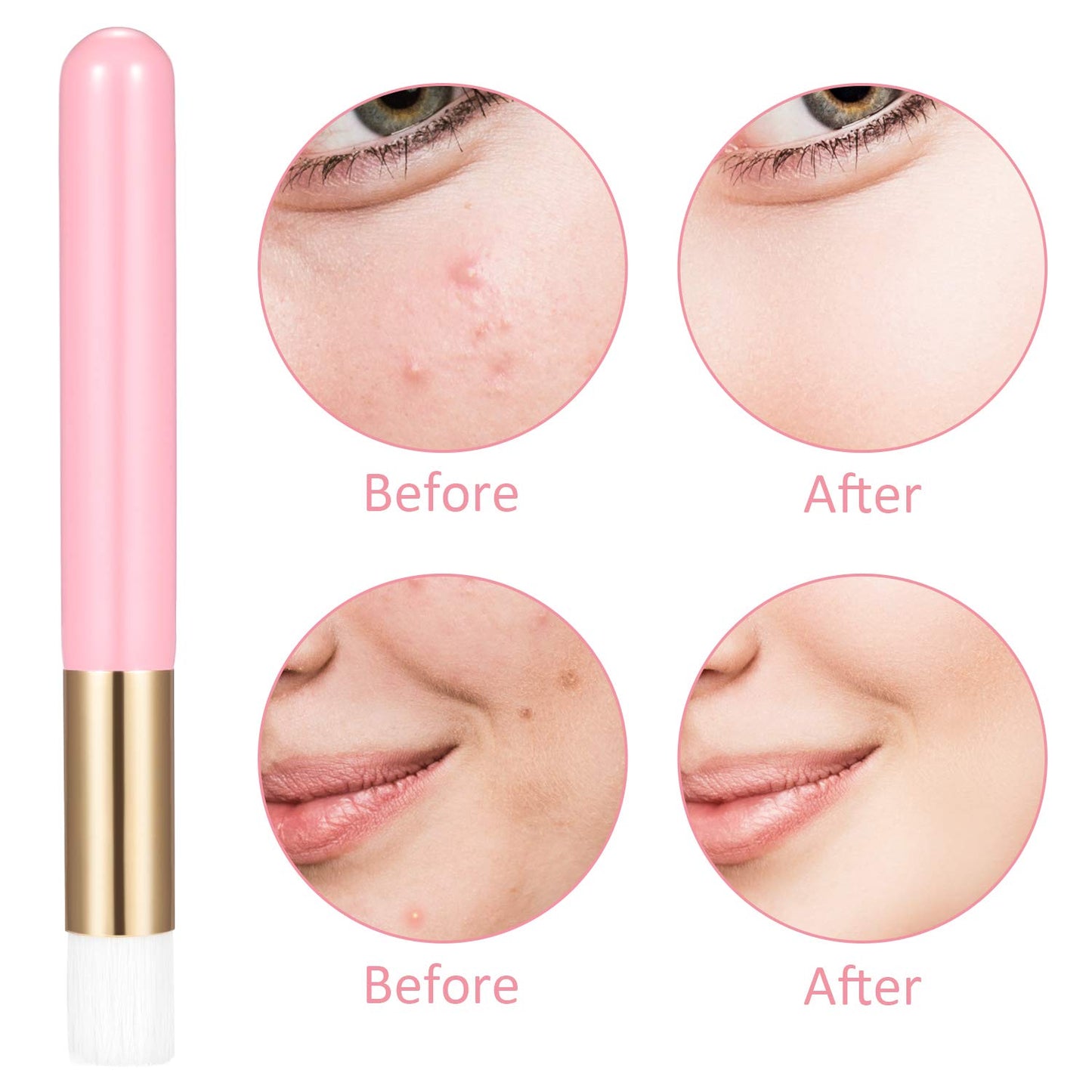 20 Pieces Lash Shampoo Brushes, Peel off Blackhead Brush Remover Tool, Nose Pore Deep Cleaning Brush, Facial Cleansing Brushes, Eyelash Extensions Blackhead Brush Washing Brush Lash Cleanser (Pink)