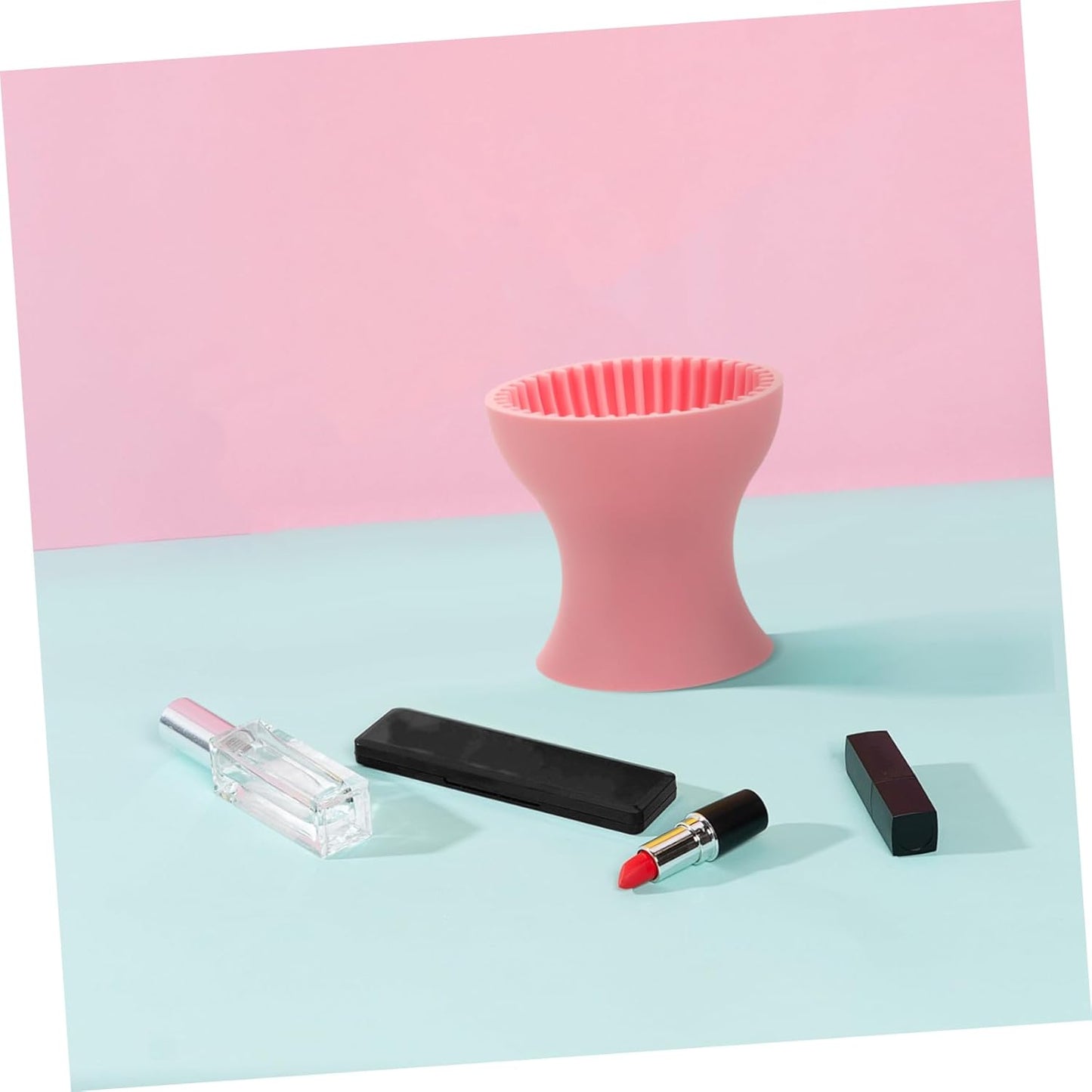 Beauty Brush Cleaning Tool Pink Cleaner Makeup Brush Cleaner Makeup Brush Cleaning Cup Small Cosmetic Brush Cleaner Makeup Cleaner Scrub Cup Portable Travel