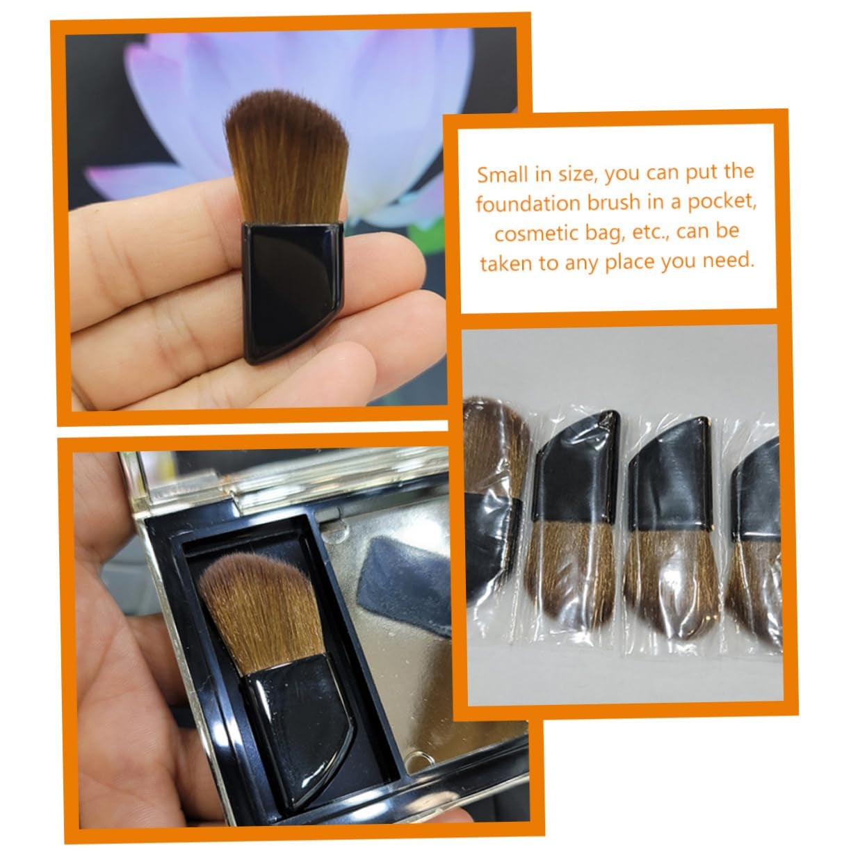 2Pcs Small Makeup Brush Set Travel Makeup Brush Blush Brush Nail Dust Brush Makeup Tool Eye Shadow Brush Mini Makeup Brush Makeup Brush Travel Professional Makeup Brush Cheek Brush