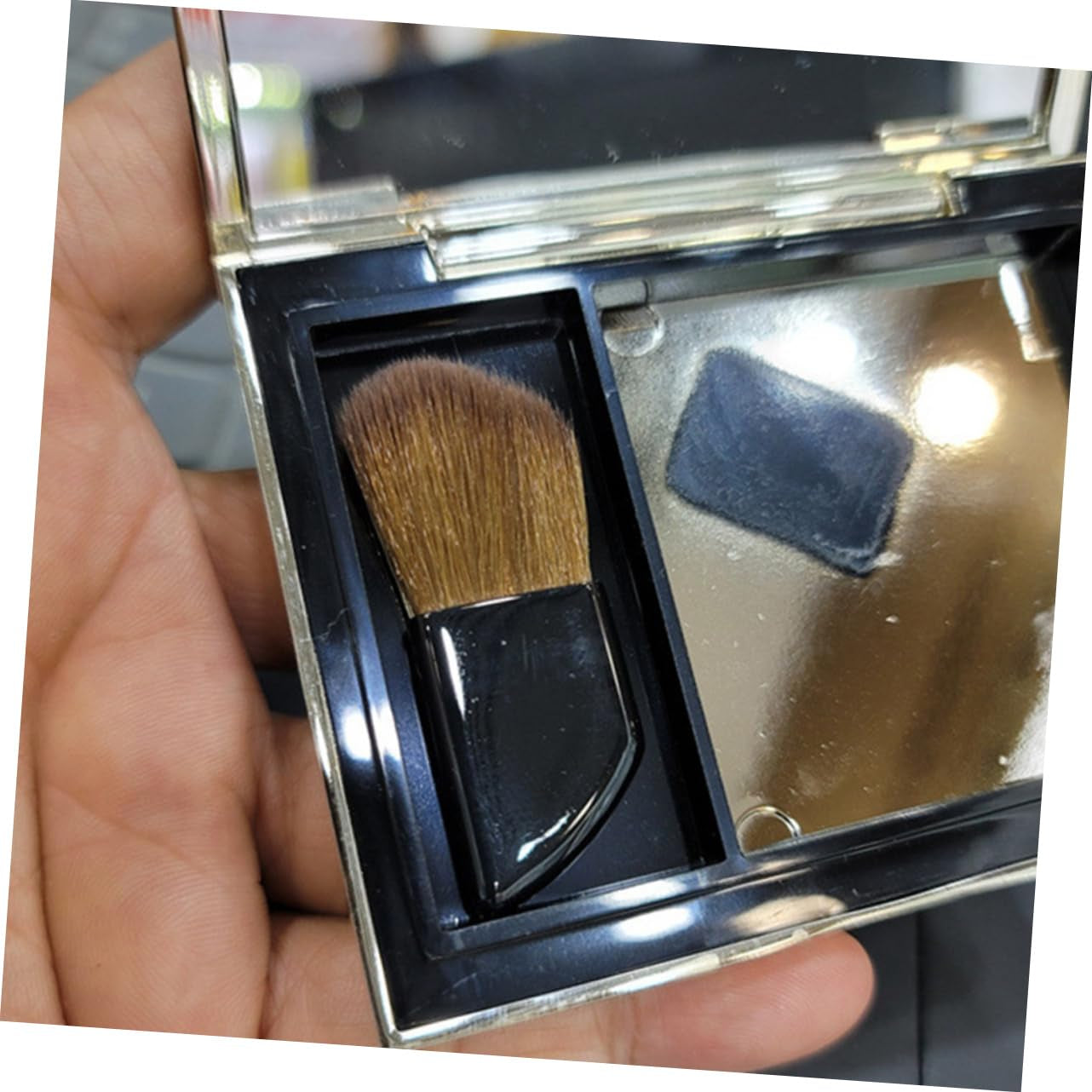 2Pcs Small Makeup Brush Set Travel Makeup Brush Blush Brush Nail Dust Brush Makeup Tool Eye Shadow Brush Mini Makeup Brush Makeup Brush Travel Professional Makeup Brush Cheek Brush