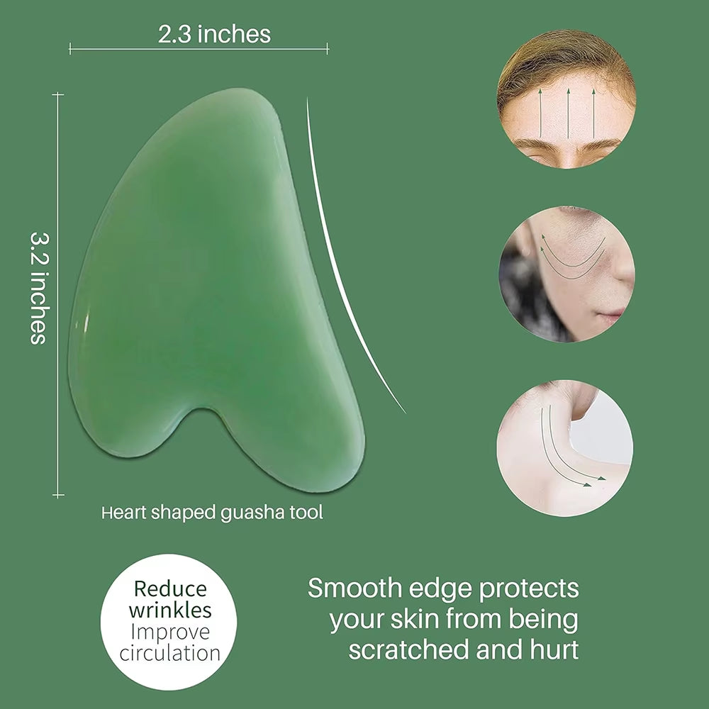 Gua Sha Scraping Massage Tool Natural Resin Guasha Tool Massage Tools Set for Face Back & Neck Release Reduce Muscle Pain