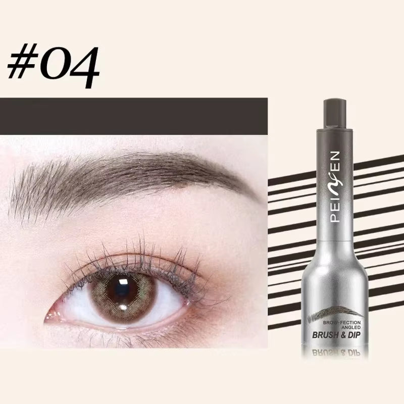 3D Dye Eyebrow Pencil – Waterproof, Smudge-Proof Brow Enhancer with Large Brush for Natural, Long-Lasting Black and Brown Brows